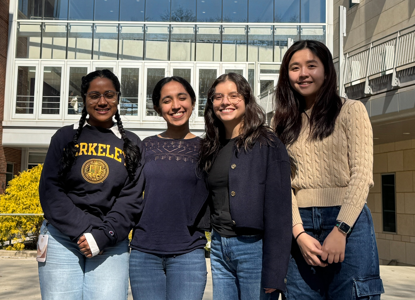 From left to right: CRIDC poster award winners Jeffy Jeffy, Shreyaa Srinivasan, Monica Monge Loria, and Yi-Chien Tang.
